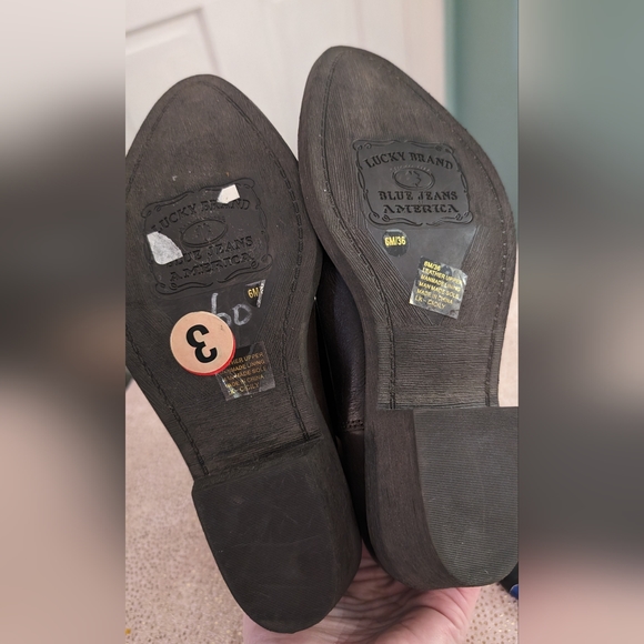 Lucky Brand brown ankle cowboy boots Womens 6 NWOT - Picture 6 of 11